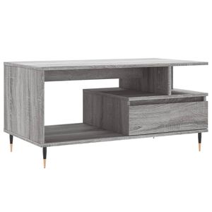 vidaXL Soffbord gr&aring; sonoma 90x49x45 cm konstruerat tr&auml;