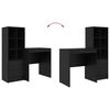 vidaXL Skrivbord med l&aring;da 2 pcs Svart Ek