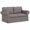 vidaXL Soffa 120cm 2 pcs Taupe Metall