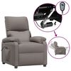 vidaXL Elektrisk reclinerf&aring;t&ouml;lj taupe tyg