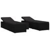 vidaXL Tr&auml;dg&aring;rd Solloungers Reclining 3 pcs Svart Poly rattan