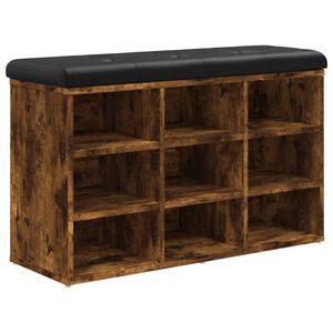 vidaXL Skob&auml;nk r&ouml;kf&auml;rgad ek 82x32x50 cm konstruerat tr&auml;