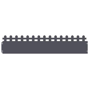 vidaXL Gr&auml;skanter 10 st 103 x 0,05 x 22 cm St&aring;l Antracit