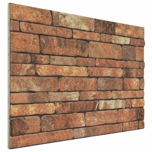 vidaXL V&auml;ggpaneler 10 st 100 x 50 cm Brun och vit EPS Skum