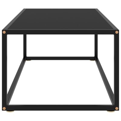 vidaXL Soffbord svart med svart glas 100x50x35 cm