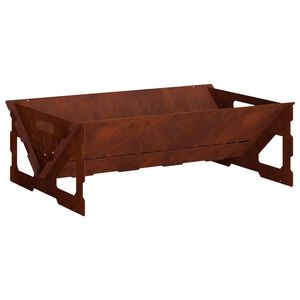 vidaXL Eldstad Rostig 60 x 40 x 20 cm V&auml;derbest&auml;ndig st&aring;l