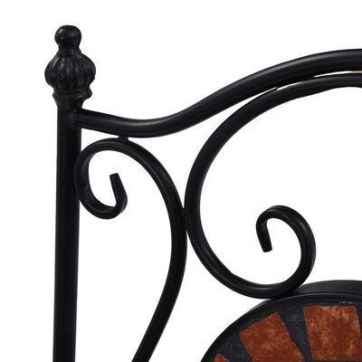 vidaXL Caféstolar i mosaik 2 st brun keramik