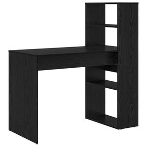 vidaXL Skrivbord Svart Ek Konstruerat tr&auml; 113 x 54 x 120 cm