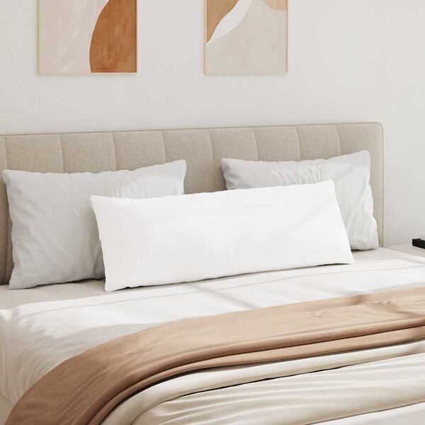 vidaXL Sofakuddar 2 pcs Vit 120 x 40 cm tyg