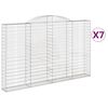 vidaXL Gabioner b&aring;gformade 7 st 300x30x180/200 cm galvaniserat j&auml;rn