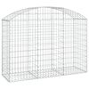 vidaXL Gabion b&aring;gformad 150x50x100/120 cm galvaniserat j&auml;rn