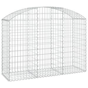 vidaXL Gabion b&aring;gformad 150x50x100/120 cm galvaniserat j&auml;rn