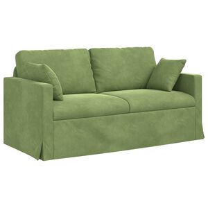 vidaXL Soffa Ljusgr&ouml;n 158 x 78 x 80 cm Sammet