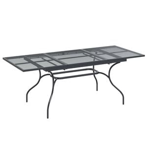 vidaXL Utbyggbart Mesh Matbord Antracit 212 x 90 x 76 cm St&aring;l