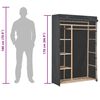 vidaXL Garderob 110x40x170 cm grå tyg