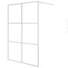 vidaXL Duschv&auml;gg silver 140x195 cm klart ESG-glas