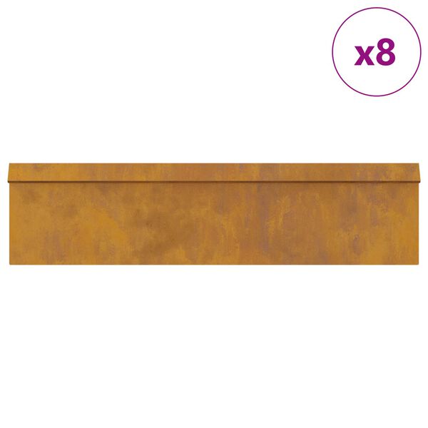 vidaXL Snigelstaket 12 pcs Rostig V&auml;derbest&auml;ndig st&aring;l