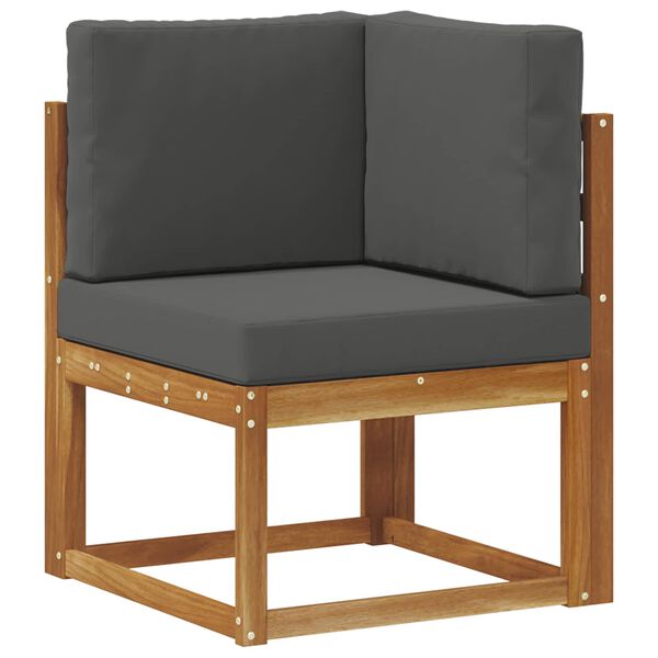 vidaXL Utomhussoffset med kudde 8 pcs Naturlig och Antracit