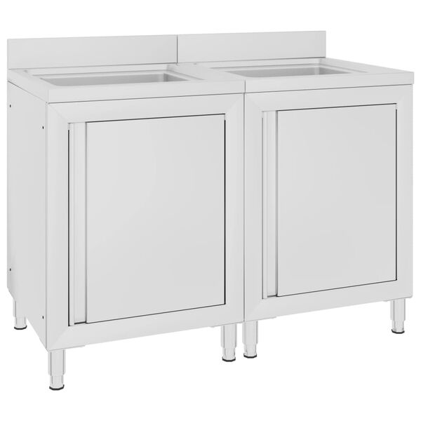 vidaXL Diskho för storkök 2 st rostfritt stål