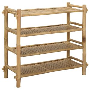 vidaXL Skost&auml;ll med hylla Naturlig 4-hylla Bambu