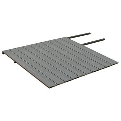 vidaXL WPC-golvplattor med tillbehör brun och grå 20 m² 2,2 m