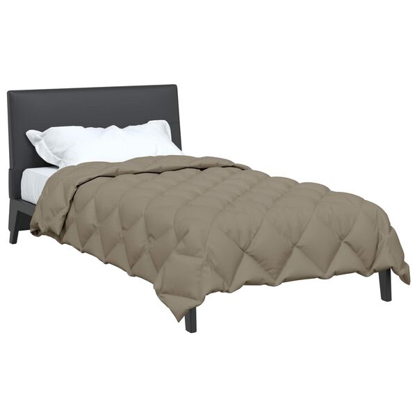 vidaXL Vinter T&auml;cke Ljusgr&aring; 200 x 140 cm Mikrofiber