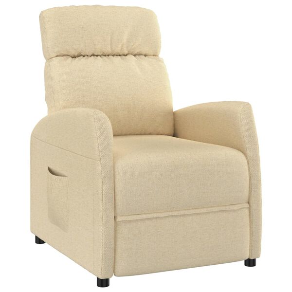 vidaXL Reclinerf&aring;t&ouml;lj gr&auml;ddvit tyg