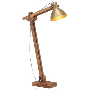 vidaXL Golvlampa m&auml;ssing massivt mangotr&auml; E27