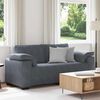 vidaXL Loveseat soffa m&ouml;rkgr&aring; 140 cm sammet