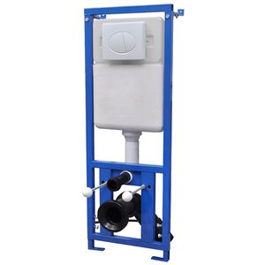 vidaXL Inbyggd Cistern f&ouml;r V&auml;ggh&auml;ngd Toalett 11 L 41x14x(110-125) cm