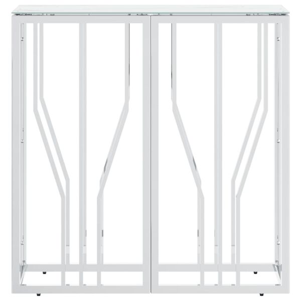 vidaXL Avlastningsbord silver 70x30x70 cm rostfritt stål och glas