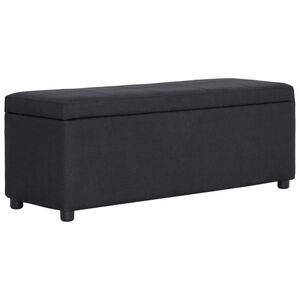 vidaXL B&auml;nk med f&ouml;rvaringsutrymme 116 cm svart polyester