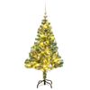 vidaXL Plastgran 150 LEDs&kulor&sn&ouml; 120 cm