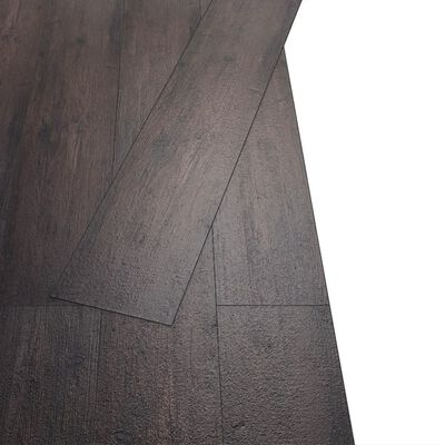 vidaXL Självhäftande PVC-golvplankor 5,21 m² 2 mm mörkbrun