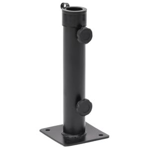 vidaXL Parasollfot f&ouml;r &Oslash;38/48 mm stolpe matt svart st&aring;l
