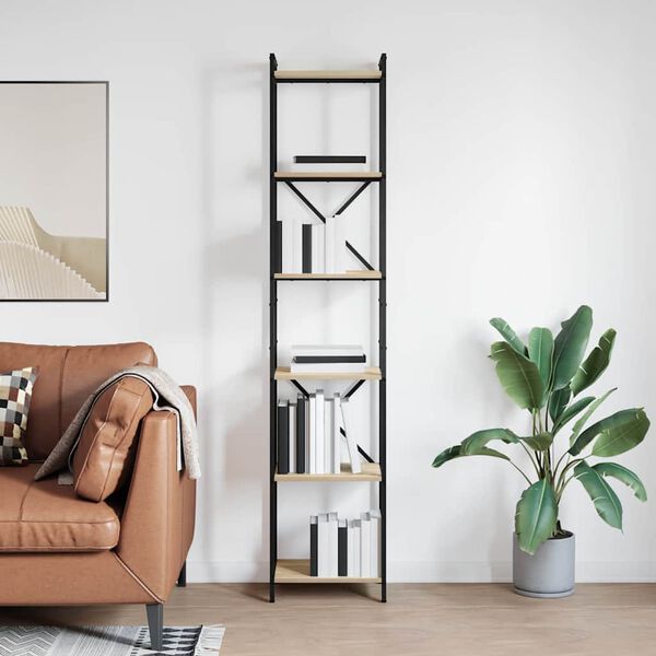 vidaXL Hyllsystem Sonoma-ek 40 x 30 x 189,5 cm Konstruerat tr&auml;