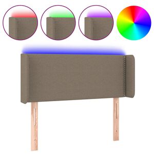vidaXL S&auml;nggavel LED taupe 93x16x78/88 cm tyg