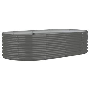 vidaXL Odlingsl&aring;da galvaniserat st&aring;l 152x80x36 cm gr&aring;