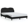 vidaXL Bed Frame "Viana" with LED without Mattress Black 140x200 cm