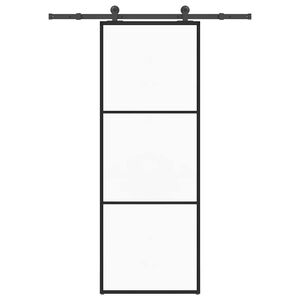 vidaXL Skjutd&ouml;rr med beslagset ESG glas och aluminium 76x205 cm