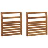 vidaXL Armst&ouml;d 2 pcs Naturlig 58,5 x 8 x 60 cm Massivt Akaciatr&auml;