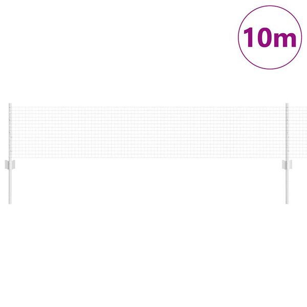 vidaXL St&auml;ngsel med stolpe Silver 0,4 x 10 m St&aring;l