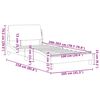 vidaXL Bed Frame "Dover" Dark Grey 100x203 cm Velvet