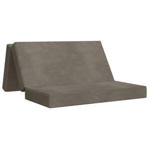 vidaXL F&auml;llbar Soffbed 160 x 67 x 45 cm Ljusgr&aring;