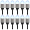 vidaXL Marklampor soldrivna 12 st LED vit