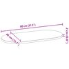 vidaXL Bordsskiva 80x40x2 cm massiv ek oval