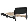 vidaXL Bed Frame "Dover" Black&White 90x200 cm Faux Leather