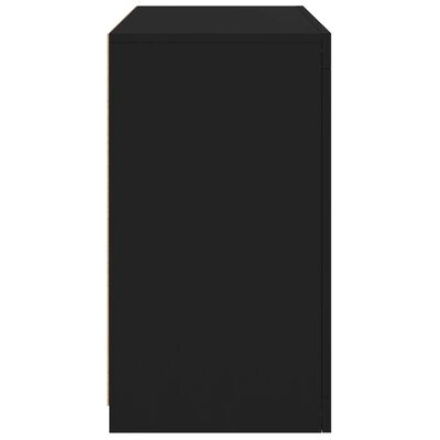 vidaXL Skänk med LED-belysning svart 60,5x37x67 cm