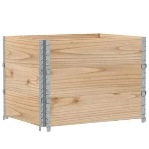 vidaXL Pallkragar 3 st 80x60 cm massivt furu