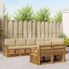 vidaXL Soffgrupper 8 pcs Naturlig och Beige Massivt Akaciatr&auml;
